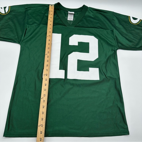Green Bay Packers Football Jersey Men's Medium Green Aaron Rodgers NFL Team READ - Picture 7 of 11